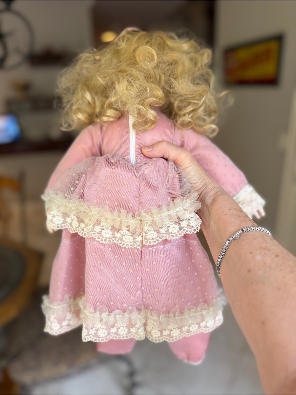 Vtg 1989 Seymour Mann Porcelain Doll Bisque Connoisseur Collection Pink Lace - Picture 9 of 14